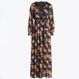 New VICI Collection Floral Print Long Sleeve Maxi Dress Size Small